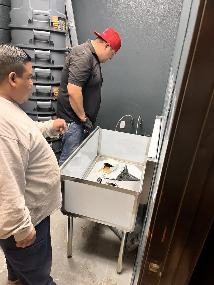 Commercial plumbing and sink installation in Mayfair